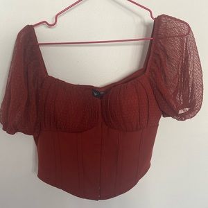 Corset blouse top